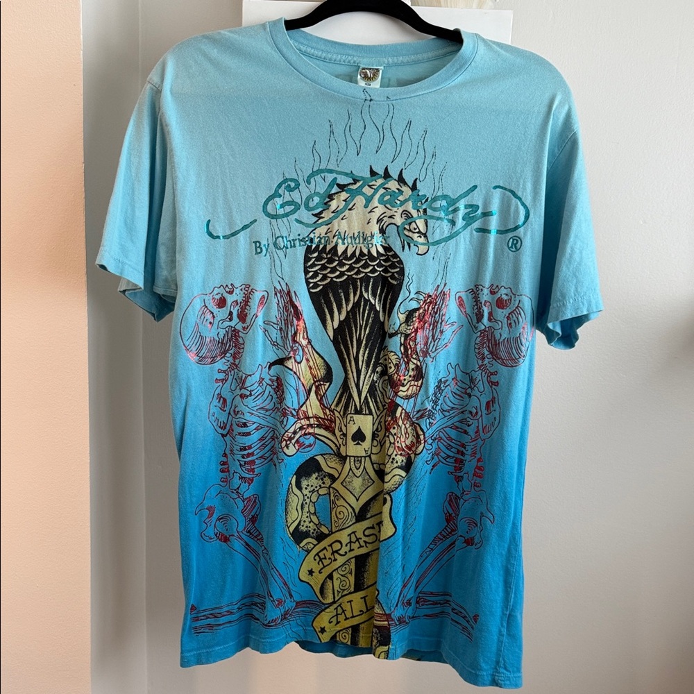 Ed Hardy Christian Audigier Graphic Tee for Men Erase All Fears